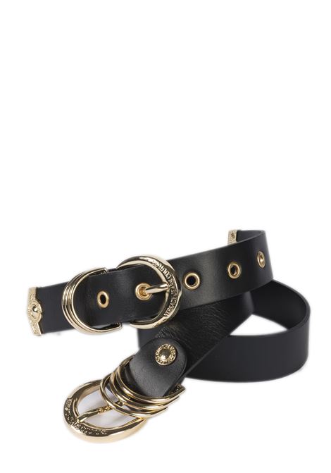 Black/gold double buckle belt VERSACE JEANS COUTURE | BF1171447-899